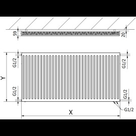 Mexen CV11 radiátor 500x400mm