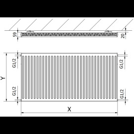 Mexen C11 radiátor 500x1600mm