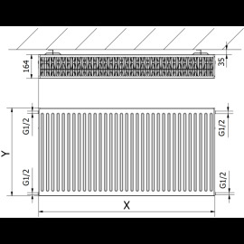 Mexen C33 radiátor 600x2000mm