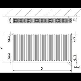 Mexen CV22 radiátor 300x1200mm