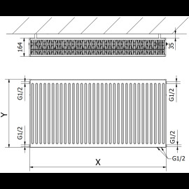 Mexen CV33 radiátor 600x1300mm