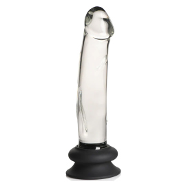 Kiotos Pleasure Crystals Glass Dildo Silicone Base 18cm