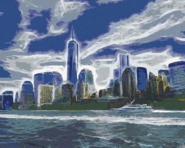 Zuty Abstraktné Manhattan, 80x100cm vypnuté plátno na rám