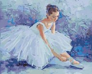 Zuty Baletka zaväzujúca si svoje baletné špičky, 80x100cm bez rámu a bez napnutia plátna - cena, srovnání