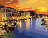 Zuty Canal Grande v letnej noci v Benátkach, 80x100cm plátno napnuté na rám - cena, srovnání