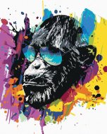 Zuty Farebná opica so slnečnými okuliarmi, 80x100cm vypnuté plátno na rám - cena, srovnání