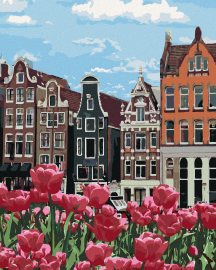 Zuty Maľovanie podľa čísel Tulipány v Amsterdame II, 80x100cm bez rámu a bez napnutia plátna