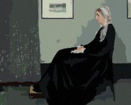 Zuty Maľovanie podľa čísel Whistlerova matka (J. McNeill Whistler), 80x100cm bez rámu a bez napnutia plátna