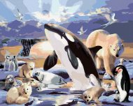 Zuty Maľovanie podľa čísel Zvieratá v polárnom kráľovstve (Howard Robinson), 80x100cm bez rámu a bez napnutia plátna - cena, srovnání