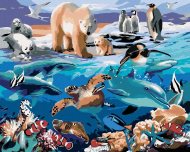 Zuty Maľovanie podľa čísel Zvieratá v oceáne (Howard Robinson), 40x50cm bez rámu a bez napnutia plátna - cena, srovnání
