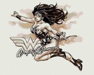 Zuty Wonder Woman čierno-biely plagát iv, 40x50cm plátno napnuté na rám - cena, srovnání