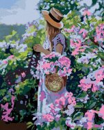 Zuty Žena v klobúku pri kvetoch, 80x100cm bez rámu a bez napnutia plátna - cena, srovnání