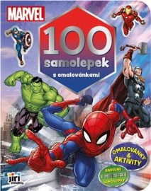 100 samolepek s omalovánkami - Marvel