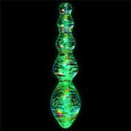 Lovetoy Glow-in-the-dark Twilight Gleam Glass Dildo Tantalizing Orbs - cena, srovnání