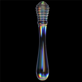 Lovetoy Twilight Gleam Glass Dildo Twin Pleasures