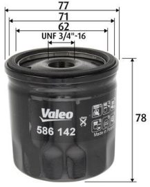 Valeo Olejový filter 586142