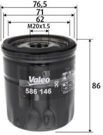 Valeo Olejový filter 586146