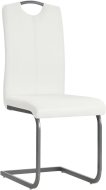 vidaXL Konzolové jedálenské stoličky, 6 ks, biele, umelá koža 275464 - cena, srovnání
