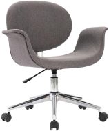vidaXL Otočná jedálenská stolička sivá textil 287395 - cena, srovnání