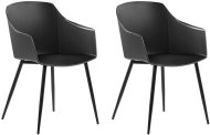 Beliani Sada 2 čiernych jedálenských stoličiek FONDA, 208720 - cena, srovnání