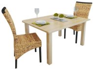 vidaXL Jedálenské stoličky 2 ks abaka a masívne mangovníkové drevo 243233 - cena, srovnání