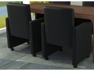 vidaXL Jedálenské stoličky 2 ks čierne umelá koža 60346 - cena, srovnání