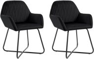 vidaXL Jedálenské stoličky 2 ks čierne zamat 249805 - cena, srovnání