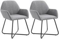 vidaXL Jedálenské stoličky 2 ks svetlosivé textil 249807 - cena, srovnání