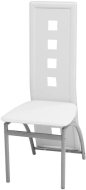 vidaXL Jedálenské stoličky, 4 ks, biele, umelá koža 243647 - cena, srovnání
