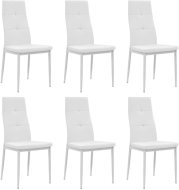 vidaXL Jedálenské stoličky 6 ks biele umelá koža 275436 - cena, srovnání