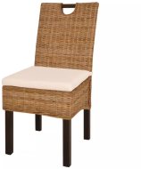 vidaXL Jedálenské stoličky 6 ks ratan kubu a mangovníkové drevo 274363 - cena, srovnání