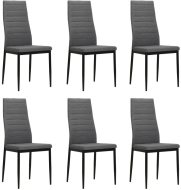 vidaXL Jedálenské stoličky 6 ks svetlo sivé textil 275380 - cena, srovnání