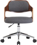 vidaXL Otočné jedálenské stoličky, 2 ks, sivé ohýbané drevo a textil 3054938 - cena, srovnání