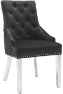 vidaXL Jedálenská stolička čierna zamat, 337021 - cena, srovnání
