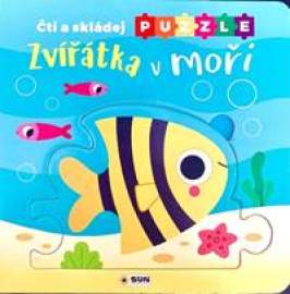 Zvířátka v moři Čti a skládej puzzle