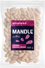 Allnature Mandle lúpané pražené solené 500g