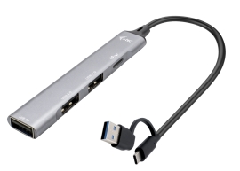 I-Tec USB-A/USB-C Metal HUB CAHUBMETALMINI4