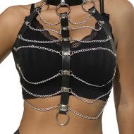 Subblime Fetish Chest Harness Leather Chains - cena, srovnání