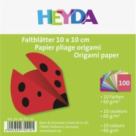 HEYDA Papíry na origami 10x10cm 100ks