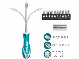 Total Tools Skrutkovač s hrotmi, sada 12 ks