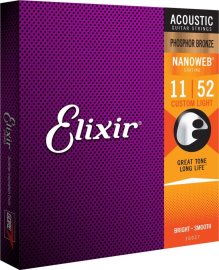 Elixir 16027 Acoustic NanoWeb Phosphor Bronze Custom Light