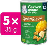 Gerber Organic chrumky s mangom a banánom 5x35g - cena, srovnání