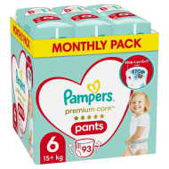 Pampers Premium Care Pants 6 15+kg 93ks - cena, srovnání