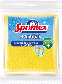 Spontex Antibak, hubová utierka, 3 ks