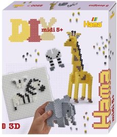 Hama koralky 3D Safari midi