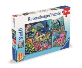 Ravensburger 120008590 Život pod vodou 3 × 49 dielikov