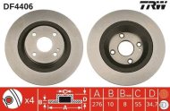 TRW Brzdový kotúč DF4406 2 ks - cena, srovnání