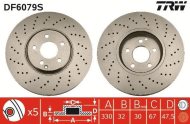 TRW Brzdový kotúč DF6079S 2 ks - cena, srovnání