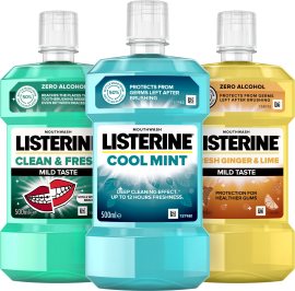 Johnson & Johnson Listerine Svieži dych pre každého z rodiny 3x500ml