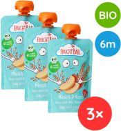 Fruchtbar BIO 100 % recyklovateľná ovocná kapsička s jablkom, broskyňou, marhuľami a ovsom 3x100g - cena, srovnání